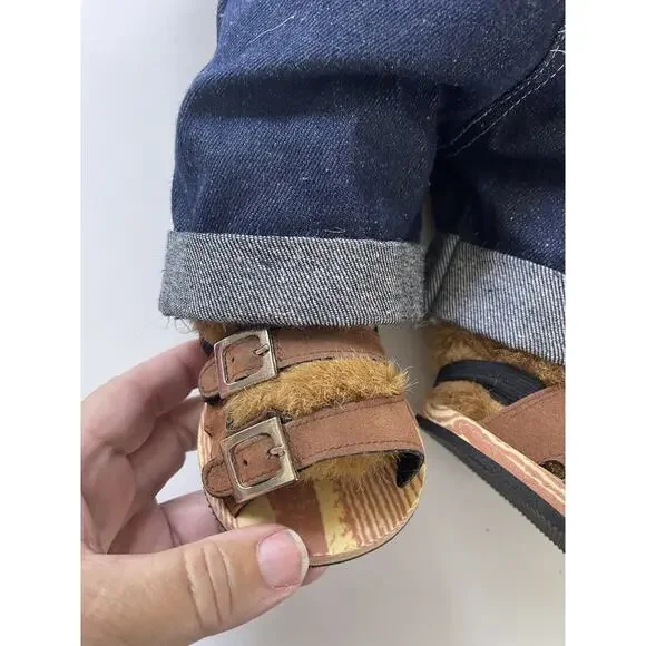 Adopt-A-Bear Teddy Bear with Outfit (Overalls, Shirt, Cap & Sandals) 20” - Picture 6 of 7